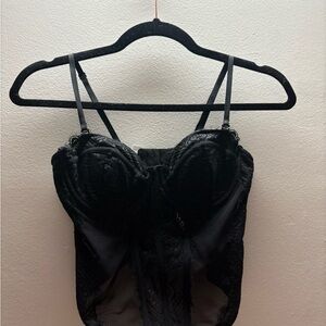 Black Lace Corset Top 🖤✨🪩